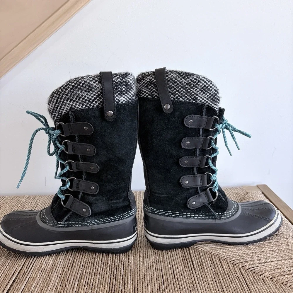 Sorel Joan Of Arctic Knit‎ II Boots Winter Snow Ski Waterproof Sz 7 Women